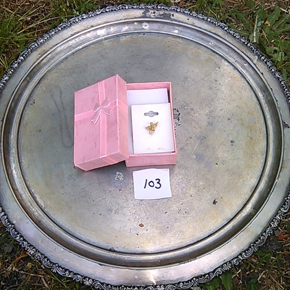 vintage gardian angel pin